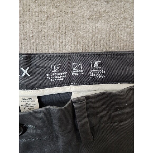 St Johns Bay Temp Flex Chino Pants Mens 38x30 Gray Stretch Comfort NEW - Picture 9 of 11